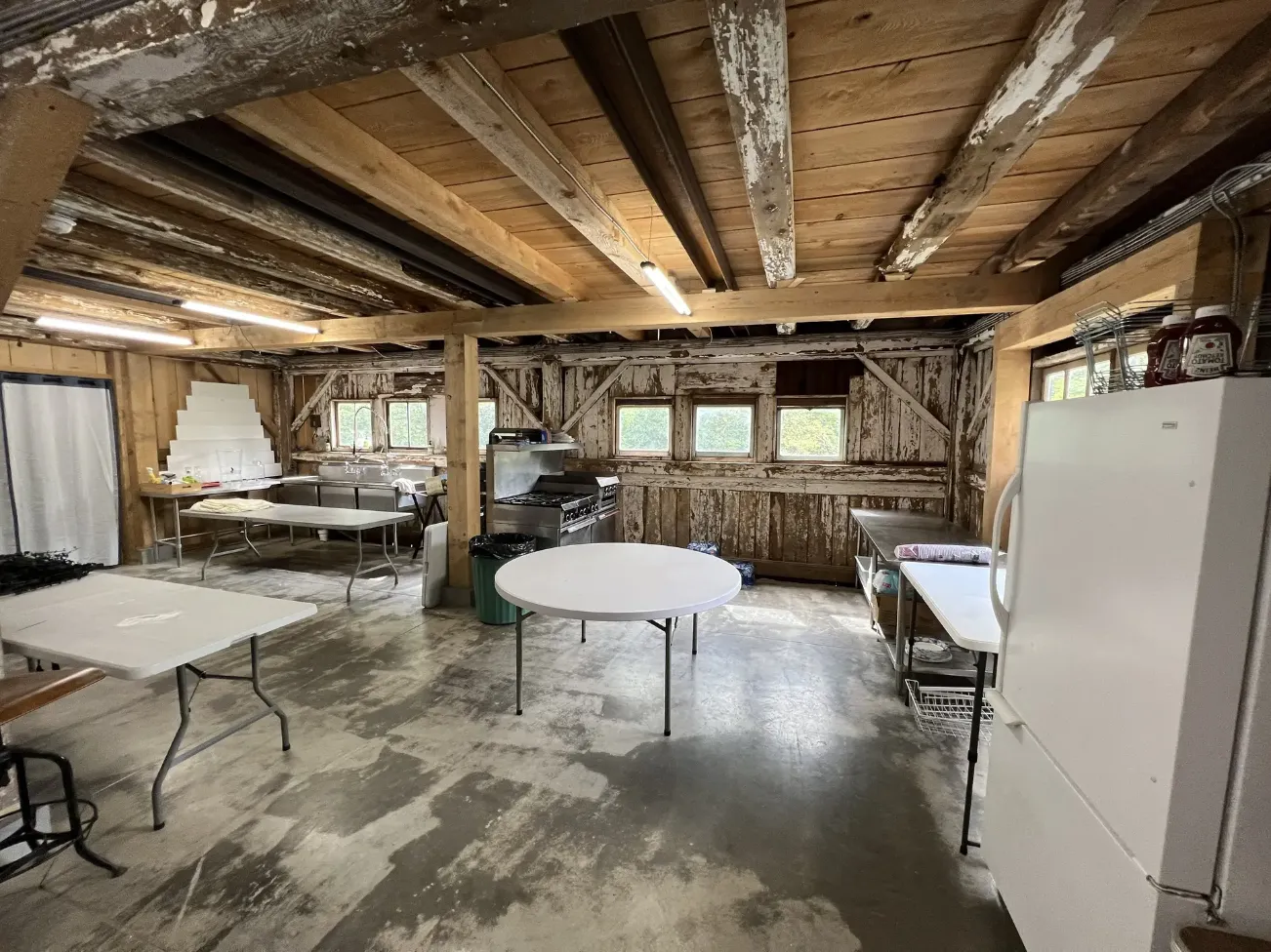 catering prep area old carter barn kitchen