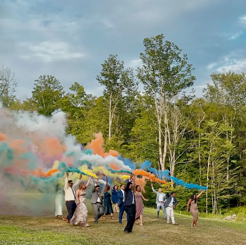 fun color smoke at old carter barn