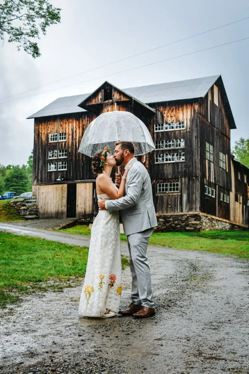 gorgeous rainy umbrelly photo old carter barn