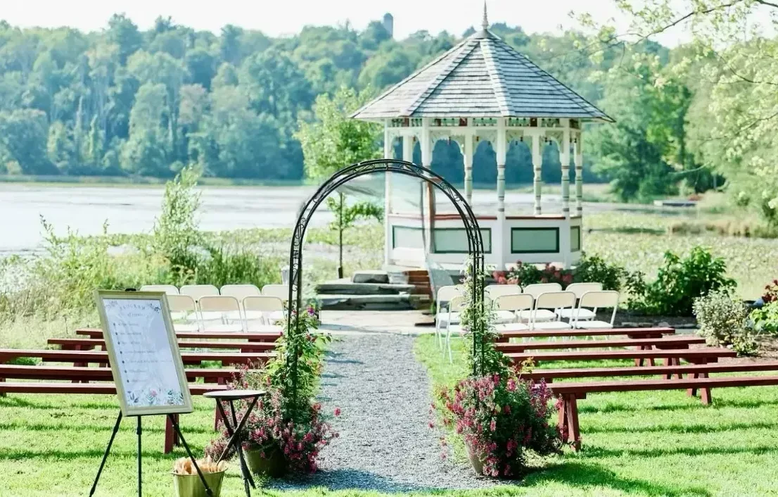 outdoor ceremony area gazebo